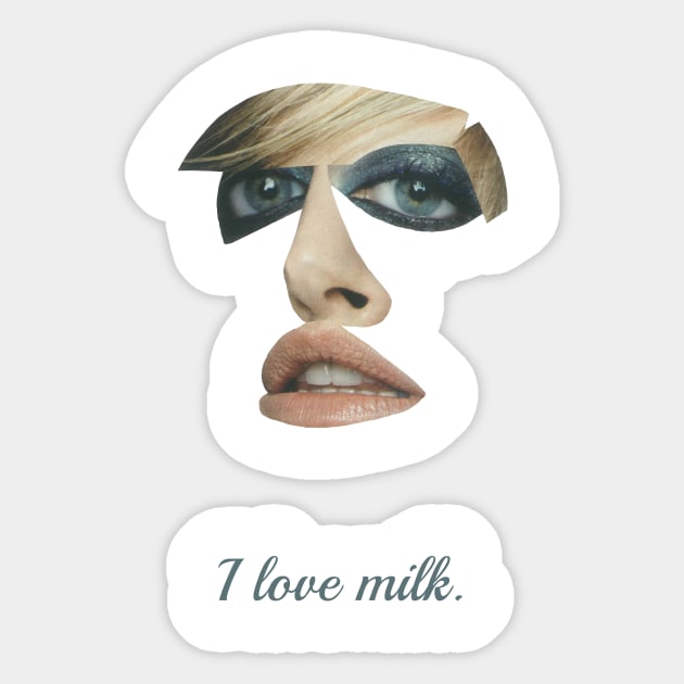 I love milk Sticker by fabiotir